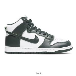 nike dunks high speed spartan green size w8.5